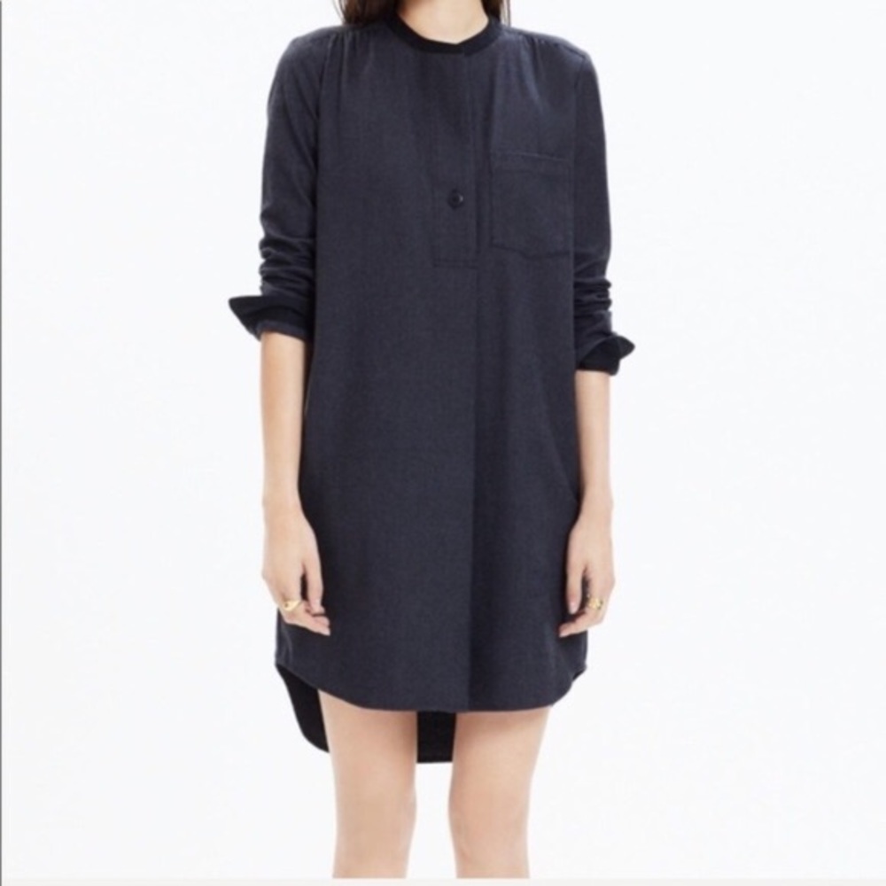 Madewell wool shirt dress